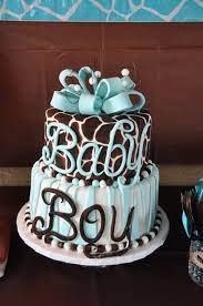 Blue Safari Cake Pam S Custom Cakes Baby Boy For Elvia Baby Boy Cakes Baby Shower Cakes Cakes For Boys