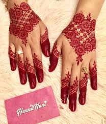 63 Likes 6 Comments Red Henna Two Tone Henna Hennabynani On Instagram Saturday 23 12 Bride Package Intermediate Pali Desain Henna Henna Pengantin