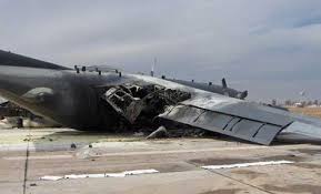 A photograph purportedly taken near the crash site shows a large billow of smoke rising up into the sky. Accident Of A Hercules C130 Operated By Us Air Force Iraq 1001 Crash