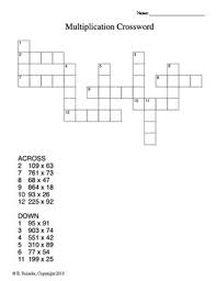 Free printable multiplication crossword puzzle pdf. Multiplication Crossword Puzzle By Reincke S Education Store Tpt