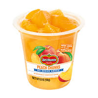 Calories in a peach vary based on the overall size of the fruit. Sliced Yellow Cling Peaches 100 Calories Del Monte