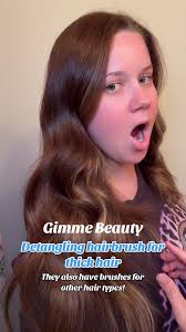 If you have thick hair, you need this brush! This is meant for us who have  thick hair!! Im obsessed! It detangled my hair in seconds and gave my hair  a gorgeous shine! Just watch! 🦋💙 @gimme beauty ...