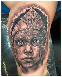 senua character out of hellblade game augsburg tattoo studio