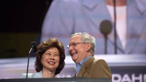 Senate minority leader mitch mcconnell (r) and former secretary of transportation elaine chao (l). Elaine Chao And Mitch Mcconnell S Potential Conflict Of Interest Explained Vox