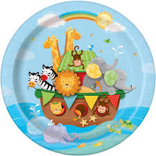9 Noah S Ark Baby Shower Party Plates 8ct Walmart Com