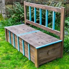 A bench constructed from patio blocks is both practical and sturdy. Diy Outdoor Storage Bench The Handyman S Daughter