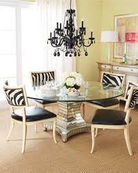 Erlinda Dining Table Black Zebra Leather Dining Chair By Massoud At Horchow Dining Room Sets Dining Table Black Dining Room Design
