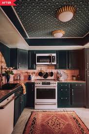 Before And After The Best Part Of This Full Kitchen Reno Is The Ceiling In 2020 Kitchen Diy Makeover Kitchen Renovation Kitchen Reno