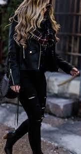 All Black Winter Outfit Upbeat Soles Orlando Florida Fashion Blog Fashion Distressed Black Jeans Winter Outfits