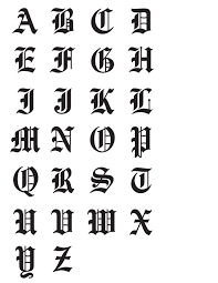 Old English Font Calligraphy Alphabet Tattoo Fonts