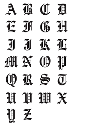 old english font calligraphy alphabet tattoo fonts