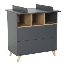 Une salle à manger gris anthracite complète design de qualité, pour une modernité absolue dans votre séjour ! Commode Loft Anthracite 2 Tiroirs Quax