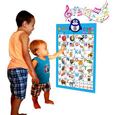 Just Smarty Electronic Interactive Alphabet Wall Chart Talking Abc 123s Music Poster Best Educational Toy For Toddler Kids Fun Learning At