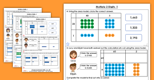We can picture 4 × 3 as 4 groups, with 3 squares in each group, all lined up: Multiply 2 Digits 1 Area Model Homework Extension Year 5 Multiplication And Division Classroom Secrets