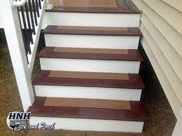 Steps Using Trex Transcends Tiki Torch Flooring And Madeira Border Deck Steps Trex Steps Trex Stair Treads