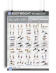Buy Bodyweight Exercise Workout Poster Laminated Gym