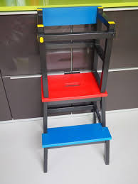 Montessori Tower With A Touch Of Mondrian Ikea Hackers Learning Tower Learning Tower Ikea Built In Wardrobe
