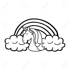 Rainbow unicorn clipart clipart panda free clipart images 2017/03/21 unicorn black and Cute Unicorn With Rainbow Fantasy Sticker Vector Illustration Royalty Free Cliparts Vectors And Stock Illustration Image 95588176