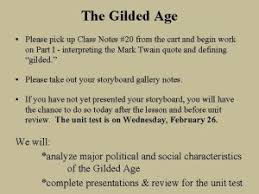 The gilded age in fact gave the name to the gilded age, the period of expansion, corruption, and excess following the civil war. Changes Of The Gilded Age Format Your Notes