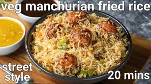 Veg Manchurian Fried Rice With Veggie Ball Veg Manchurian Rice Fried Rice With Manchurian Ball Youtube In 2020 Fried Rice Recipes Rajma Recipe