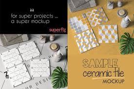 Square Ceramic Tile Mockup Sm91q Psd Mockup Template Mockup Mockup Template