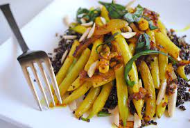 Wax beans zum kleinen preis hier bestellen. Indian Spiced Yellow Wax Beans With Black Quinoa Bev Cooks