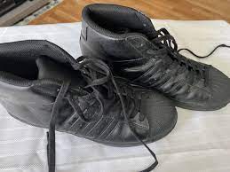 Black On Black She'll Toe Adidas High- Size 9.5mens | eBay