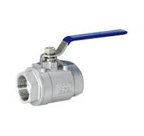 Van bi công nghiệp 2PC, inox 316, nối ren