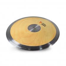 O lançamento é feito de dentro de um círculo de 2,5m de diâmetro no chão, cercado por um anteparo de concreto de 2cm de altura, a zona de lançamento. Disco Oficial De Atletismo Em Madeira E Abs De 2kg Pista E Campo