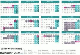 Mit einem klick die termine weiterer jahre und. Ferien Baden Wurttemberg 2021 Ferienkalender Ubersicht