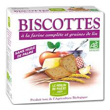 Biscotte Farine Complete Et Graines De Lin 270g Le Moulin Du Pivert
