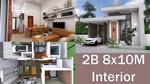 Sketchup Interior Design One Story House 8x10m Modern Bungalow House House Construction Plan House Layout Plans