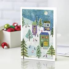 Fold larger piece in half to form card; Unicef Market Unicef Holiday Cards Boxed Set Of 20 Making Memories Diy Christmas Cards Fun Christmas Cards Christmas Card Tutorials