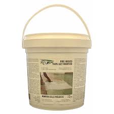 This allows someone applying mortar to a surface (such as between bricks in a brick wall) to spread the material around without needing to wait long for it to dry and harden. R D Pre Mixed Thinset Tile Mortar White Home Hardware