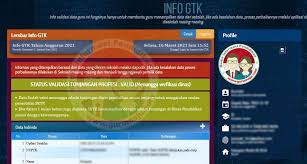 Jika setelah clik layanan info gtk, halaman info gtk tidak terbuka atau ada keterangan bahwa data tidak ditemukan, maka cek penulisan nomor peserta ukg pada aplikasi dapodik anda sudah benar atau belum. Login Info Gtk Semester 2 Tahun Pelajaran 2020 2021 Telah Dibuka Guru Maju