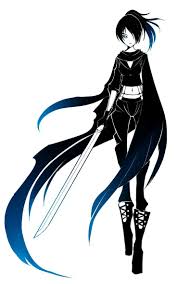 Anime Black And Blue Outfits Ppc Hisae By Zephyravirgox Deviantart Com On Deviantart Warrior Fighter Girl Female Woman Black And White Anime Characters Character Art Anime Art