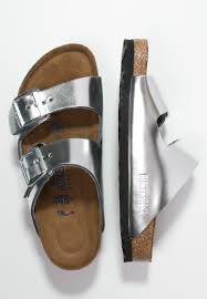 Birkenstock Arizona Sandaler Metallic Silver Zalando Dk Shoe Boots Me Too Shoes Birkenstock