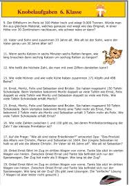 Enthalten sind 15 knobelaufgaben mit lösungen sowie eine übersicht für die erledigten aufgaben. Ubungsblatt Zu Sonstiges Mathe 6 Klasse Erste Klasse Mathe Knobelaufgaben