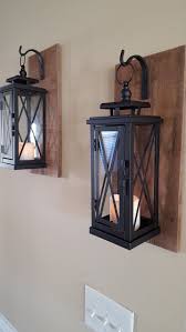 Set Of Two 16 Rustic Wall Mounted Lantern Sconces Wall Mount Lantern Decor Rustic Walls