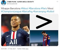 Los memes, sin piedad contra el barcelona. Meme Barca Digilas Psg Mbappe Bikin Ko Messi
