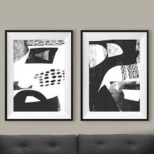 Abstract Black And White Framed Prints Set Of 2 Prints 2 Black White Abstract Art Printable Etsy Abstract Art Prints Black And White Abstract Art Gallery Wall