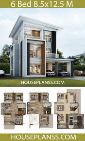 House plans 6.6×9 with 3 bedrooms flat roof. 6 Bedroom House Floor Plans 3d