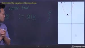 Before we find the vertex of a parabola, let's review the axis of symmetry. Finding A Quadratic Function With A Parabola Studypug