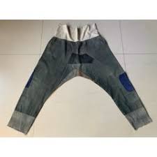 民国建国时期黑色棉布褴褛裤补丁裤。大裆裤 ...