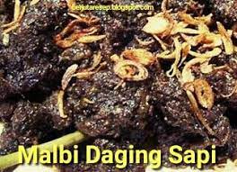 Resep Malbi Daging Sapi Khas Palembang Daging Sapi Daging Makanan