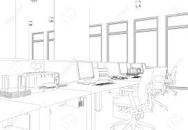 To draw on your computer in a natural way, you need a graphics tablet. Interior Design Big Office Room With Desks Custom Drawing 3d Illustration Stock Photo Picture And Royalty Free Image Image 101980407