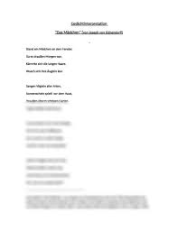 Dies gedicht, unvergänglich wie nur eines aus menschenhand. Liste Der Textanalyse Germanistik Deutsch Seite 4