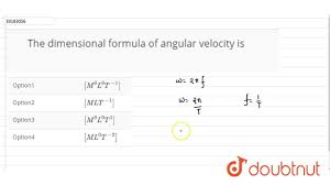 In physics, angular frequency ω (also referred to by the terms angular speed, radial frequency, circular frequency, orbital frequency, radian frequency, and pulsatance) is a scalar measure of rotation rate. The Dimensional Formula Of Angular Velocity Is Youtube