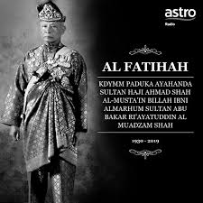 We did not find results for: Astro Radio News A Twitteren Terkini Kerajaan Pahang Mengumumkan Esok Cuti Umum Di Negeri Itu Dan Tempoh Berkabung Akan Berlangsung Selama 40 Hari Bagi Menghormati Kemangkatan Kdymm Paduka Ayahanda Sultan Ahmad Shah
