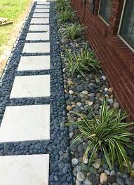 We're talking about a stylish pebble garden path featuring beautiful stone pavers or timber sleepers, and surrounded by pebbles that. Backyard Pavers Ideas Paving Stones Garden Paths 56 Ideas In 2020 Side Yard Landscaping Garden Landscape Design Backyard Landscaping Designs